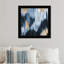 Abstract Gold Blue Fall Paint - Single Picture Frame Print-25408814-25408812