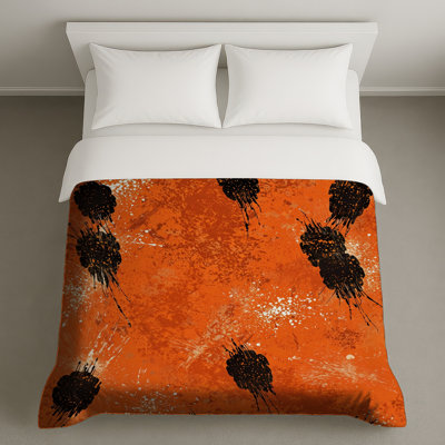 Housses de couette orange et noir
