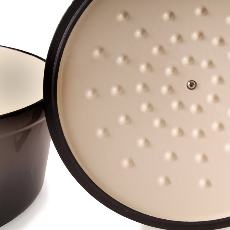 Cocotte ronde émaillée BergHOFF, Gris / huître, 3 pte