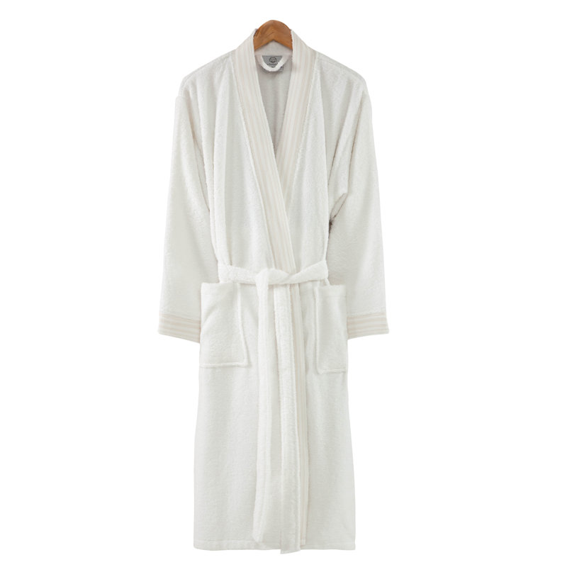 Bellamy 100% Cotton Terry Cloth Gender Neutral Mid-Calf Bathrobe with Pockets, S