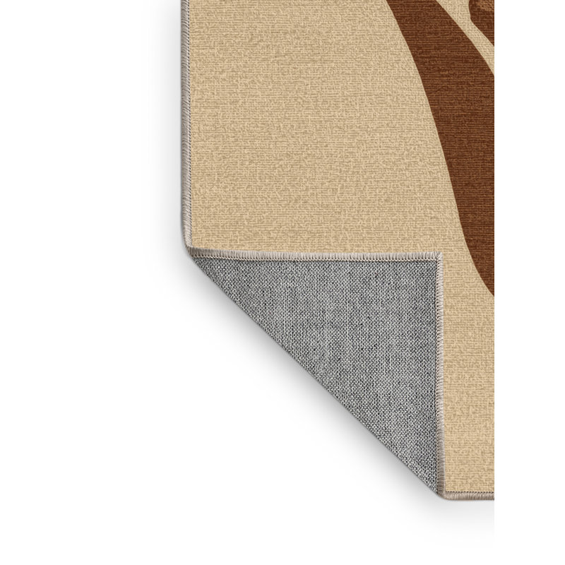 Tapis abstrait moderne et contemporain lavable à la machine Champlost, 3x5