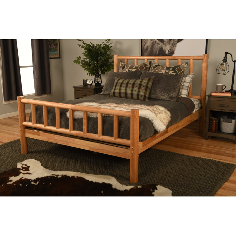 Lit standard en bois massif Cartha, Double