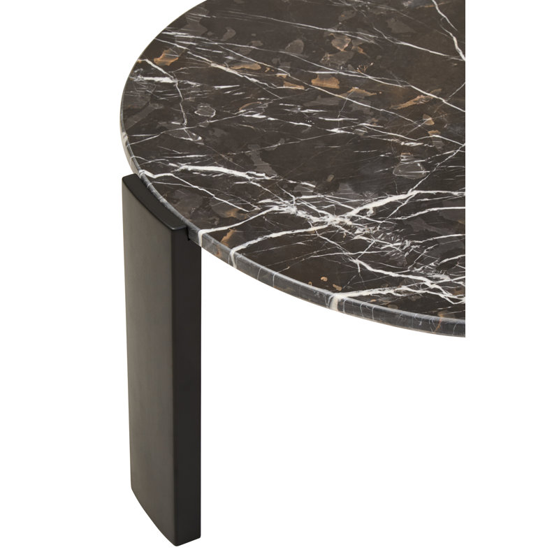 Cephus Three Leg Coffee Table, 46cm H x 89cm L x 89cm W, Cream