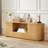64-Inch Storage Cabinet With Wavy Design For Entryway-2035773685