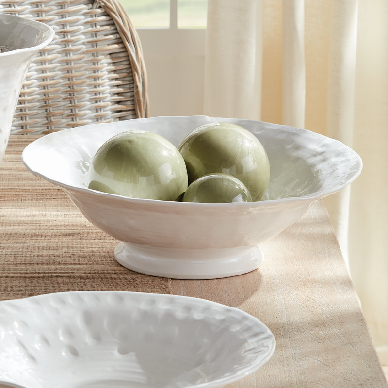 Sorrento Handmade Ceramic Decorative Bowl by Barclay Butera, 5.75'' H X 20'' W X 20'' D