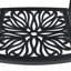 Ensemble de 5 meubles de patio en aluminium coulé avec cadre noir et coussins de siège bruns-1416066862