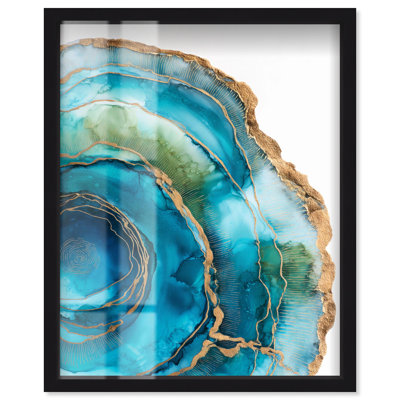 «Great Blue Green II Shadowbox Print Green Decor» par Art Remedy