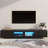 TV Stand with Fluted tempered Glass Doors for TVs Up to 95'', Functional Media Console with Arched Cabinet Doors, Entertainment Center with APP-Controlled LED Light-41902250