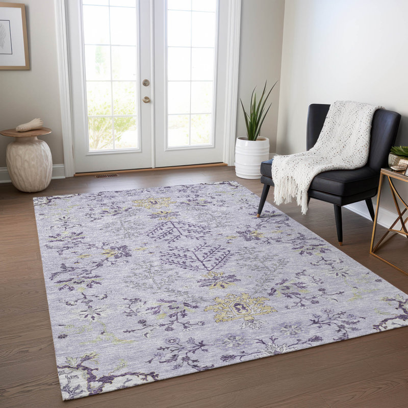 Tapis mauve lavable intérieur / extérieur Doris , 8' x 10'
