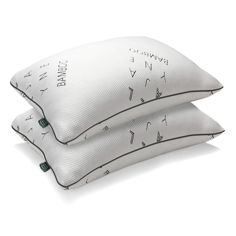 Ella Jayne Bamboo Pillow – Medium Support for All Sleep Positions, Queen Pillow: 20" x 30"