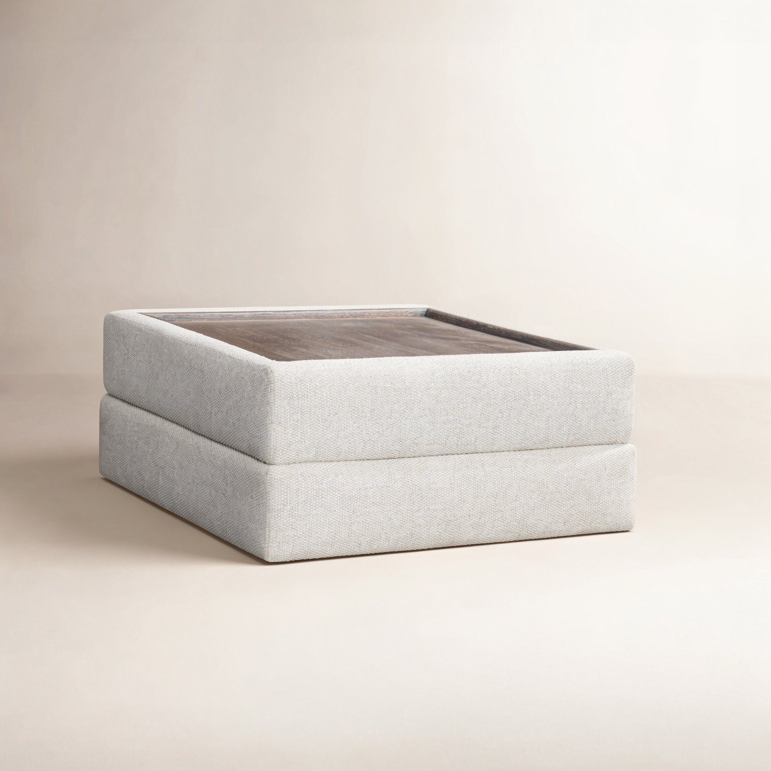38" Upholstered Tray Ottoman