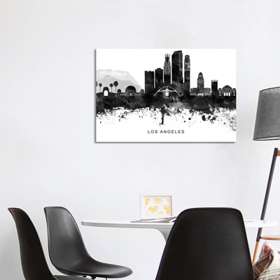 Los Angeles Skyline by WallDecorAddict - Wrapped Canvas Print