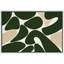 Œuvre abstraite en forme de motif beige vert organique, images de salon contemporain, impression sur toile encadrée-126092781-126092779