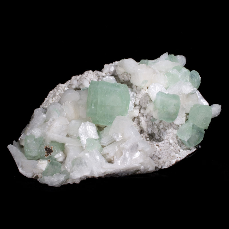 Agrim cubique apophyllite avec stilbite