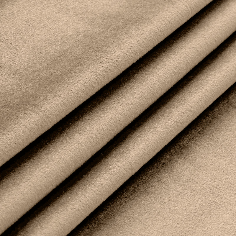 100% Velvet Curtains with Eyelets & Tie Backs, Cream, 117cm Width x 137cm Drop