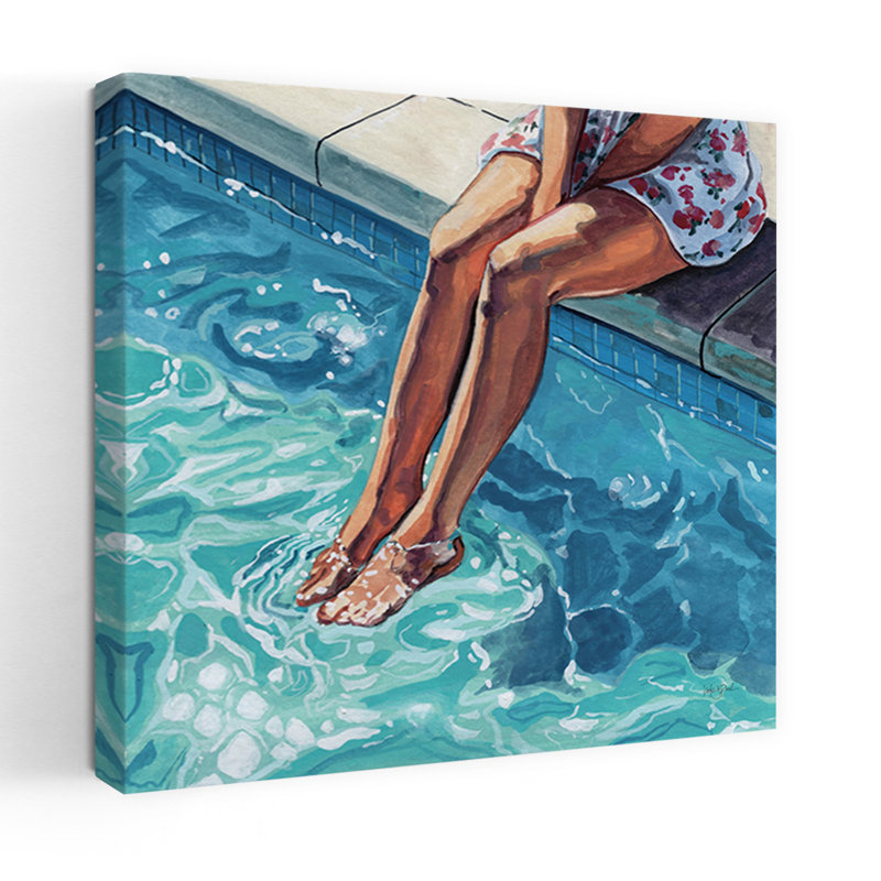 Contemporary Art Abstract Contemporary Summer Art by Kate Jarvik Birch - Wrapped Canvas Print, 91.44 cm H x 91.44 cm W