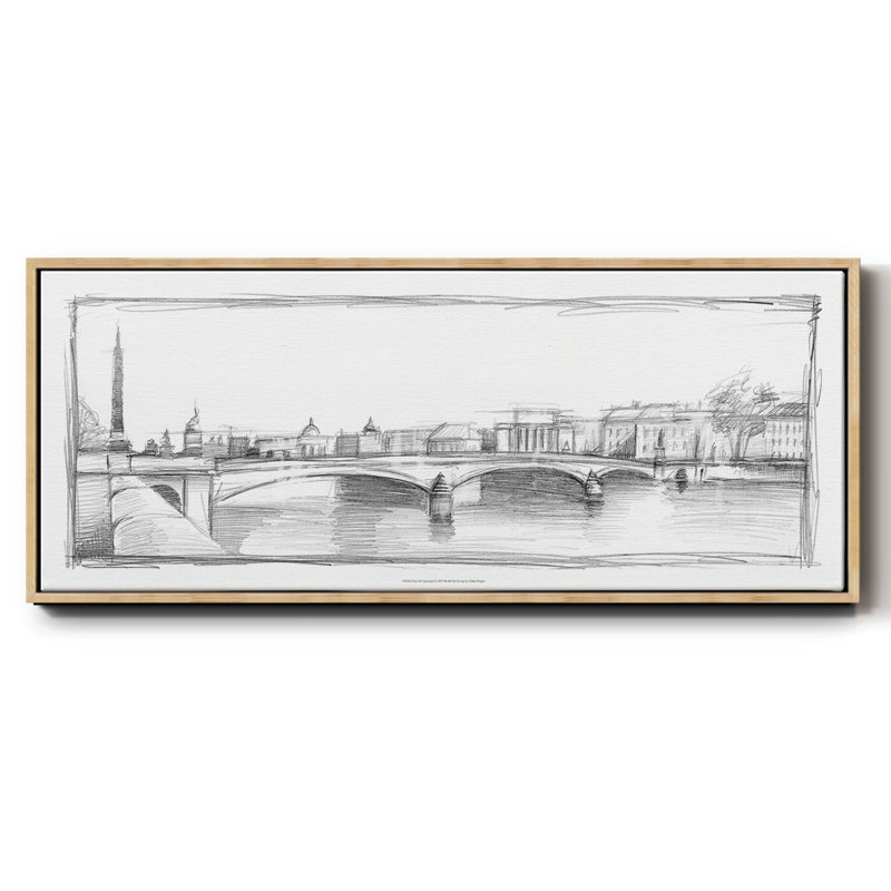 Pont du Carroussel- Framed Canvas, 24" H x 60" W