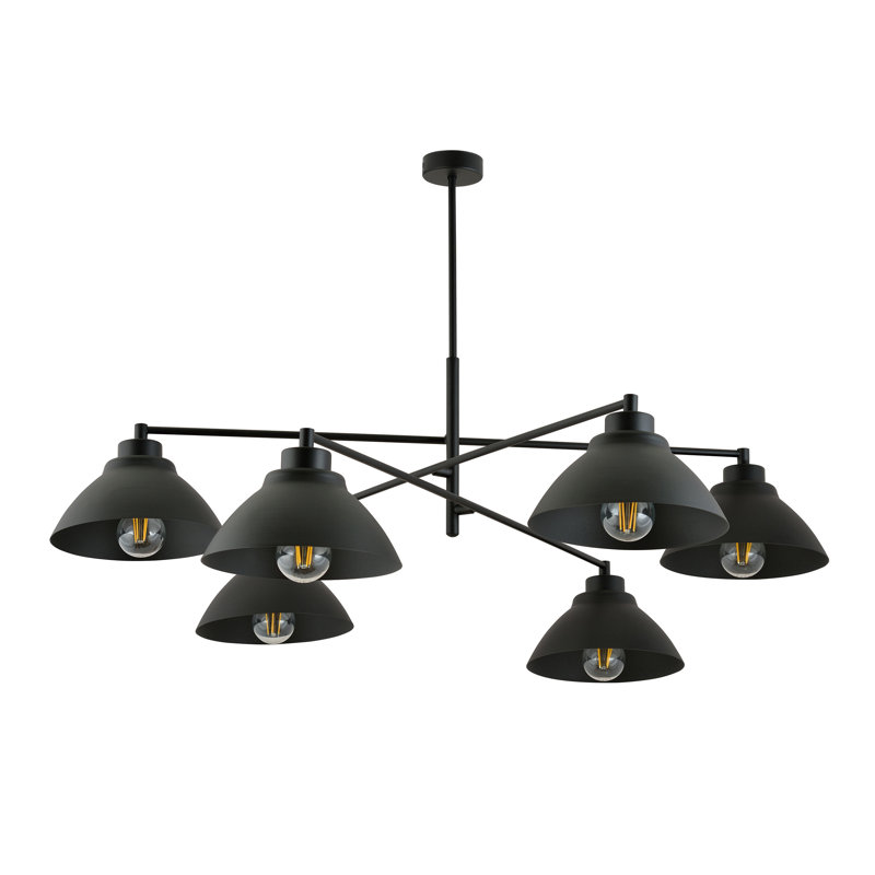 Ilbert 6 - Light Cone Chandelier, Black