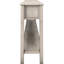Table rustique, 60 po. Gris délavé. Deux tiroirs et une tablette. Structure en bois massif. Console élégante pratique de 60 po avec tablette, bois de lavage pour la longévité-285520192