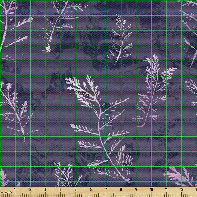 Chares Abstract with Continuous Branched Herbs Multi-Purpose Fabric
