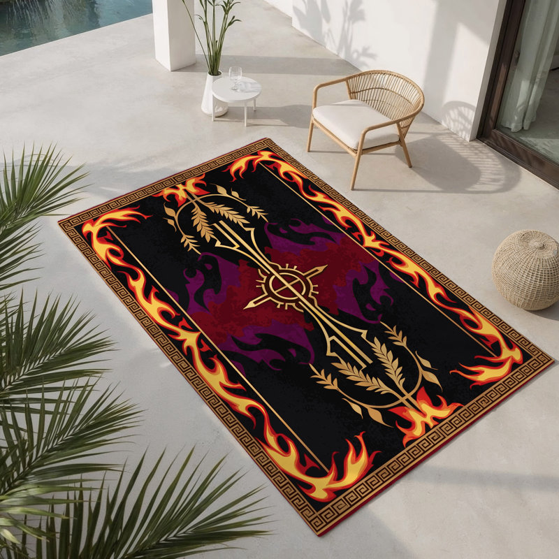 Tapis intérieur et extérieur Baroque Serenade, Rectangle 9 pi x 12 pi