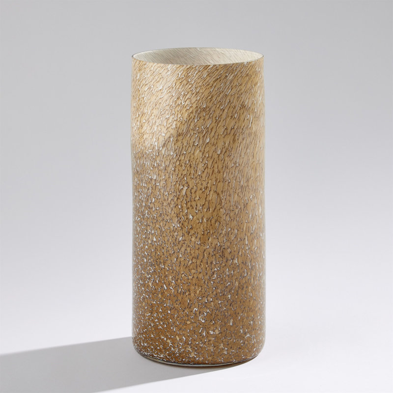 Golden Flecked Vase-Lg, 12.5" H x 5.75" W x 5.75" D