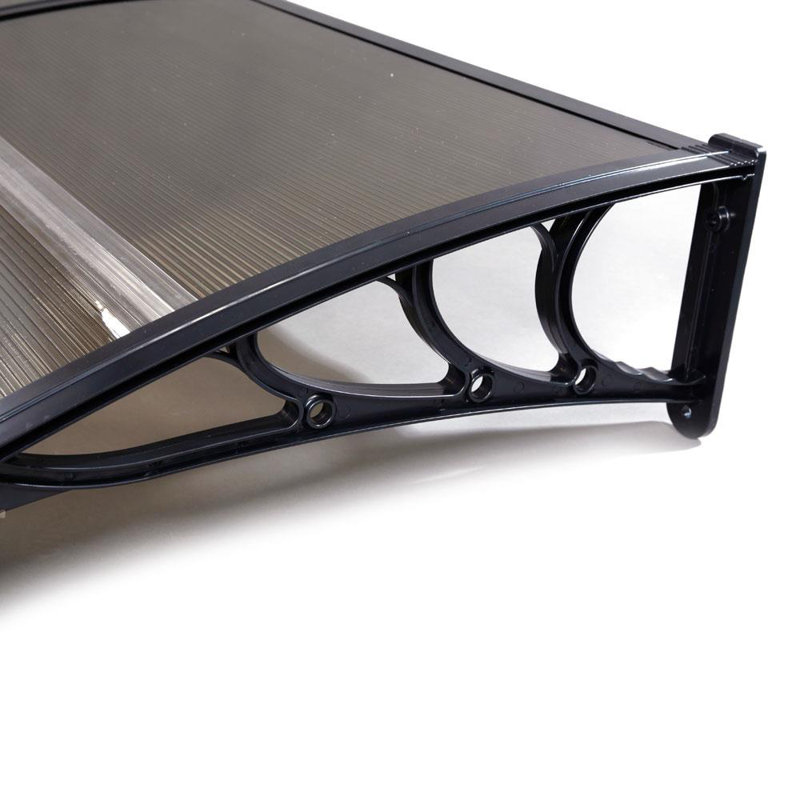 Auvent de porte standard de 6 pi 4 po x P 3 pi brun