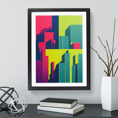 Colourful Architecture No.2 Skyscraper Abstract - Wall Art