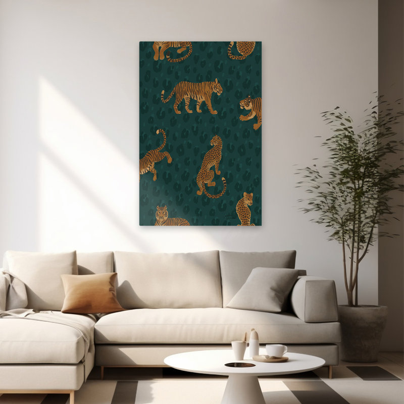 Motif de beauté gros chat IIC, H 60 po x l 40 po