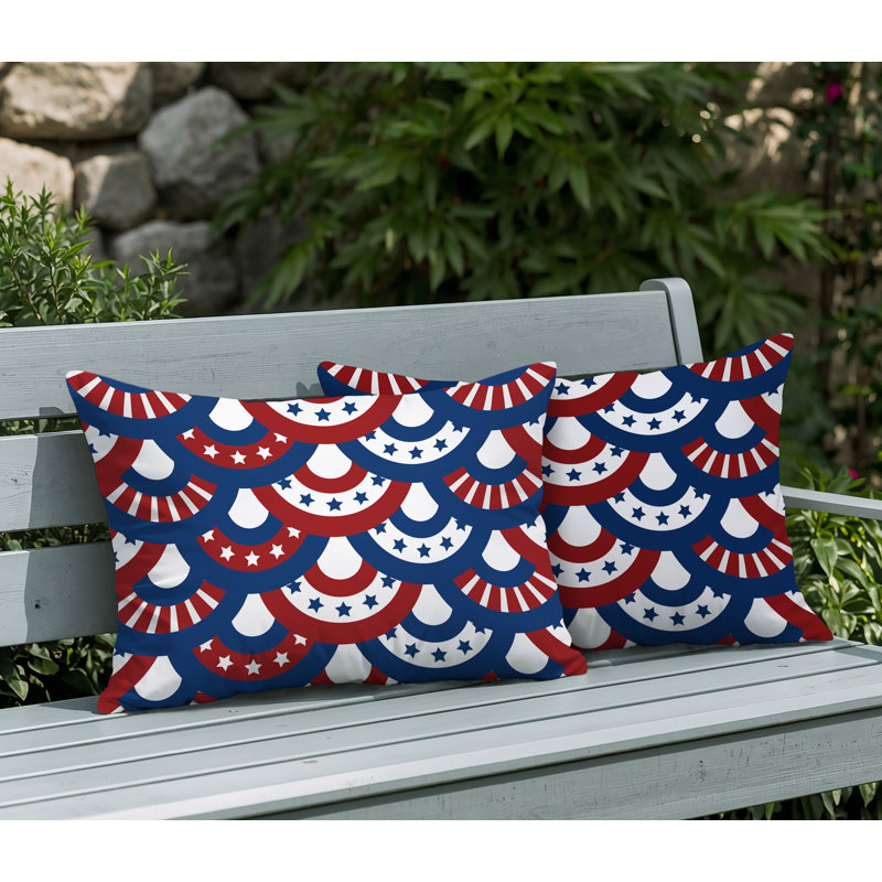 Yaya Reversible Throw Pillow, 25x18, Navy Blue