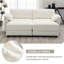 Canapé-lit modulaire polyvalent avec revêtement en chenille et sièges spacieux, parfait pour les petits espaces et le confort.-674010934