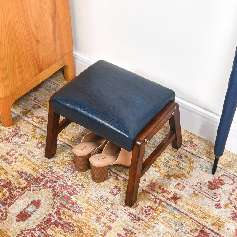 Repose-pieds pour salon Mid-Century moderne, Bleu