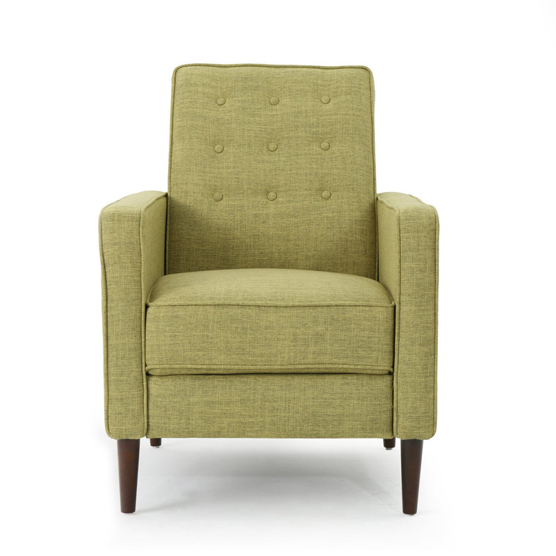 Mid-Century Modern Recliner Pushback chair, Green