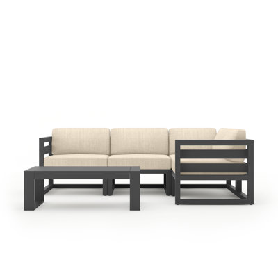Avion 5 Piece Sectional Set - Black