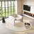 Curved negotiating  leather sofa
