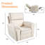 Fauteuils inclinables pour adultes, pivotant avec poche latérale-1862767860