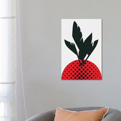 Merry Strawberry by Kubistika - Wrapped Canvas Print