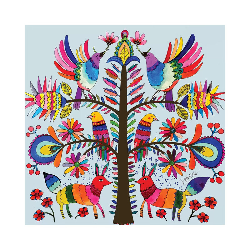 «Otomi Colors», impression sur toile tendue, H 12 po x l 12 po x P 0,75 po