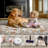 Eden Floral Rug Soft Vintage Fall Decor Washable Non-slip Distressed Orange-675924032-675924061