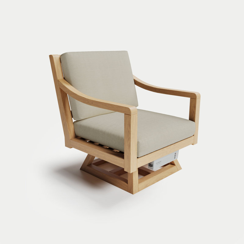 Solerno Heated Swivel Chair — Dove, Bisque