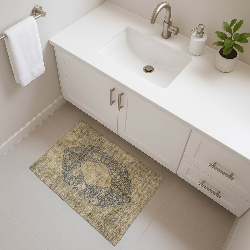 Premium Machine Washable Honig AMF1657 Global Rug, Rectangle 1'8" x 2'6"