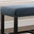 Counter Height Dining Bench In Blue With Blend Fabric And Elegant Design Trim Upholstered For Solid Hardwood Frame Sophisticated