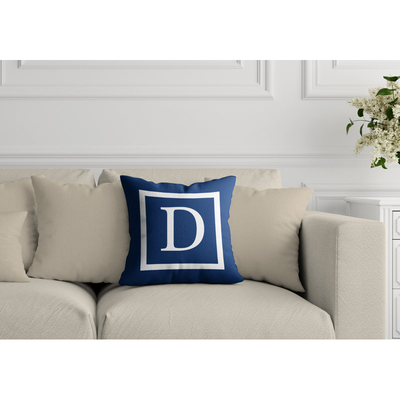 Coussin Colter, L 15 po x H 15 po, Bleu marine, H 17 po x l 17 po