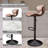 Middleport Swivel Upholstered Adjustable Height Counter Stool with Metal Frame