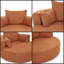 Fauteuil demi-tonneau pivotant à 360 degrés avec coussins amovibles-120079847