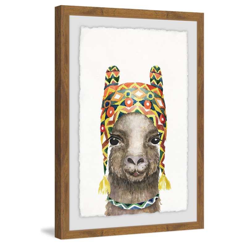 Bonny Llama - Single Picture Frame Print, 91cm H x 61cm W