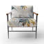 Chaise avec accoudoirs rembourrée en métal Dilsey-956653574