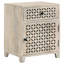 Buffet décoratif 1 porte blanc délavé avec tiroir
