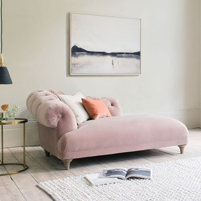 Pink Elegant Fashion Sofa Casual Chaise Longue Upholstered Chaise Lounge by Comfort Zone Furniture.e