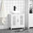 23.5'' W x 23.5'' H x 11.75'' D Free-Standing Bathroom Cabinet,Pedestal Under Sink Bathroom Cupboard with  Adjustable Shelves-370337683